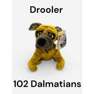 Disney Star Bean "Drooler" Bull Mastiff 102 Dalmatians Plush Beanie Vintage NEW